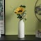Uniquewise Contemporary White Cylinder Shaped Ceramic Table Flower Vase Holder, 9 Inch QI004364.M - alternate 2